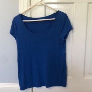 blue t-shirt from the loft!